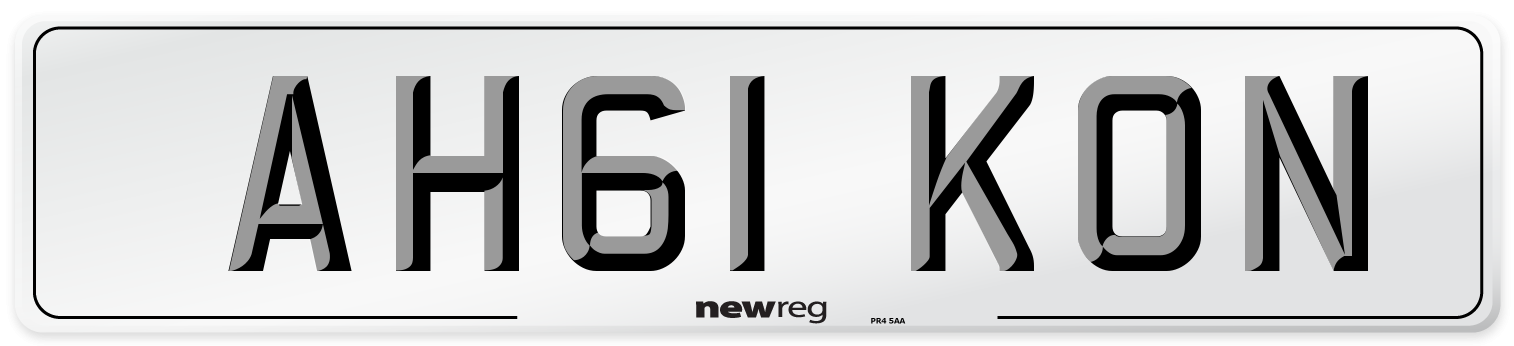 AH61 KON Number Plate from New Reg